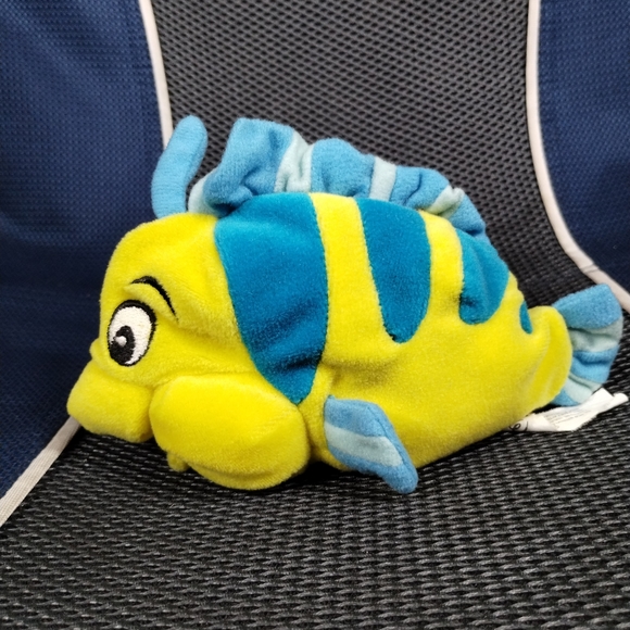 The Little Mermaid Flounder 7" Beanbag Plush, Disney, Yellow Fish Beanie - Picture 5 of 12